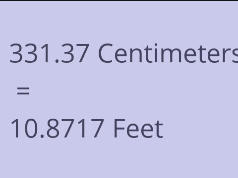 331.37 CM TO FEET