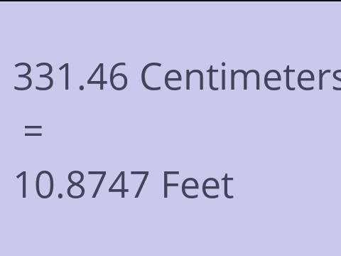 331.46 CM TO FEET