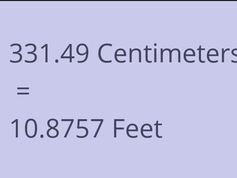 331.49 CM TO FEET