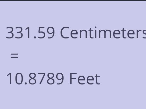 331.59 CM TO FEET