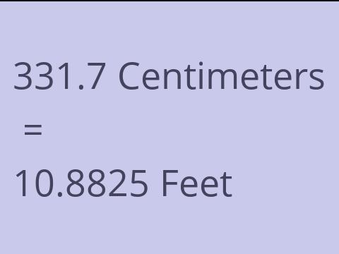 331.7 CM TO FEET