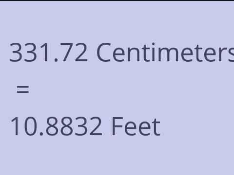 331.72 CM TO FEET