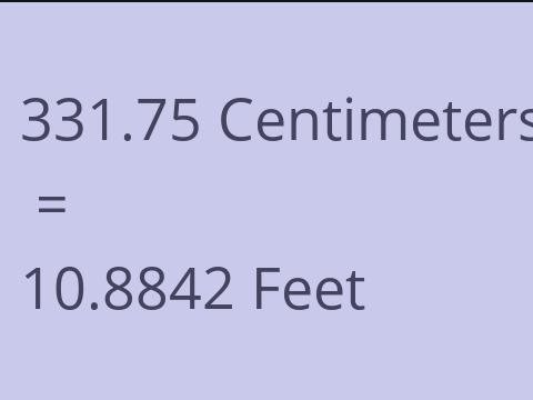 331.75 CM TO FEET