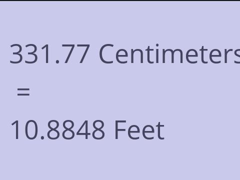 331.77 CM TO FEET