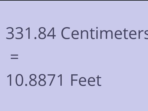 331.84 CM TO FEET