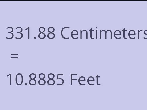 331.88 CM TO FEET