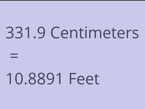 331.9 CM TO FEET