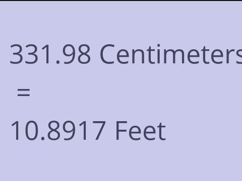 331.98 CM TO FEET