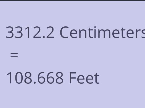 3312.2 CM TO FEET