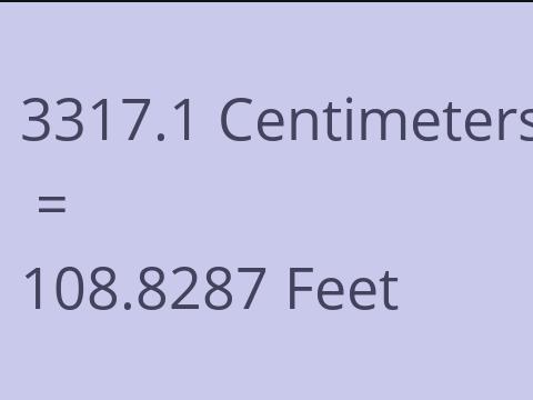 3317.1 CM TO FEET