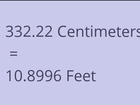 332.22 CM TO FEET