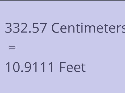 332.57 CM TO FEET