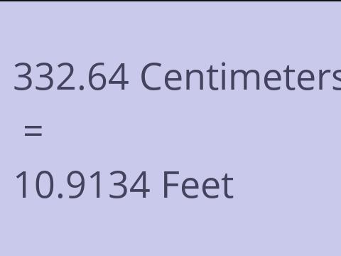 332.64 CM TO FEET