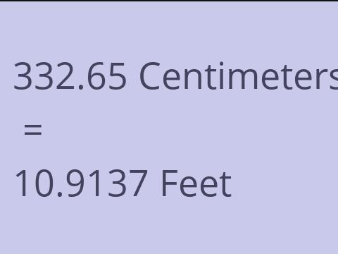 332.65 CM TO FEET