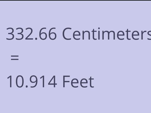 332.66 CM TO FEET