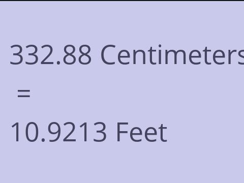 332.88 CM TO FEET