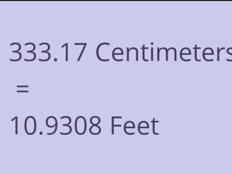 333.17 CM TO FEET