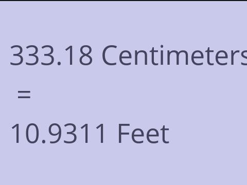 333.18 CM TO FEET