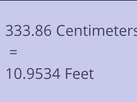 333.86 CM TO FEET