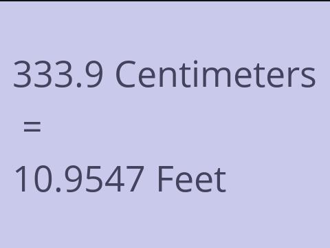 333.9 CM TO FEET