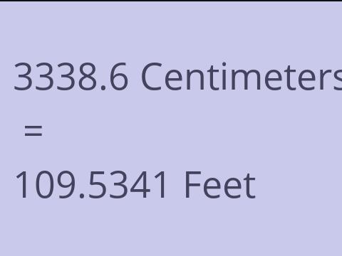 3338.6 CM TO FEET
