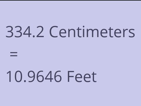 334.2 CM TO FEET