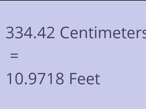 334.42 CM TO FEET