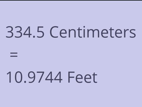 334.5 CM TO FEET