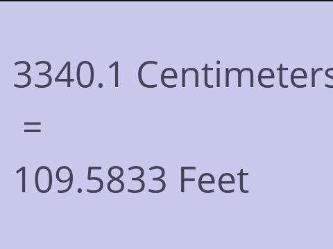 3340.1 CM TO FEET