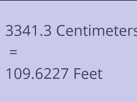3341.3 CM TO FEET