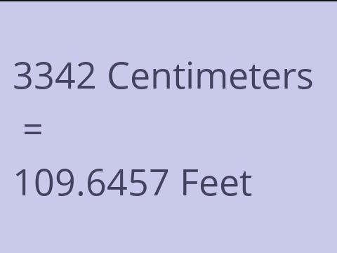 3342 CM TO FEET