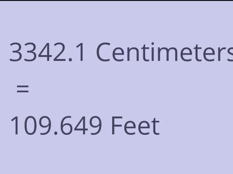 3342.1 CM TO FEET