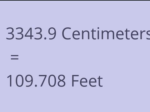 3343.9 CM TO FEET