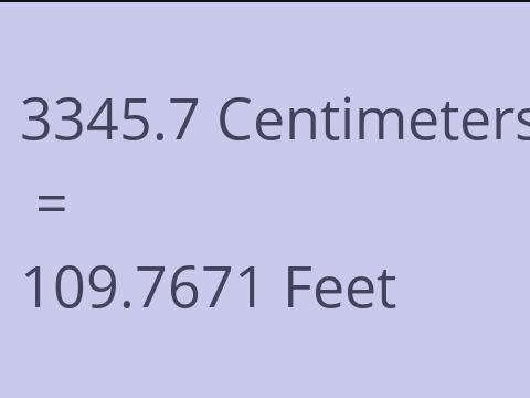 3345.7 CM TO FEET