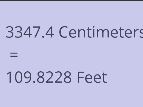 3347.4 CM TO FEET
