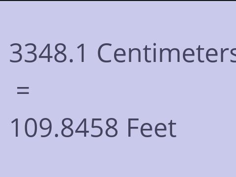 3348.1 CM TO FEET