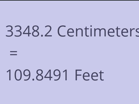 3348.2 CM TO FEET