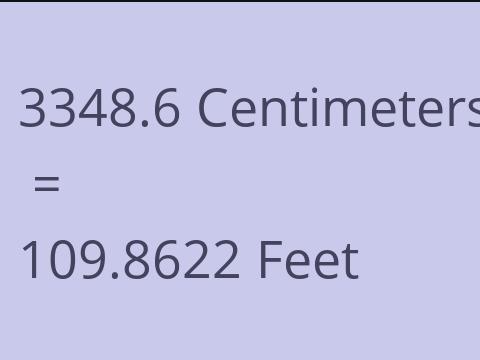 3348.6 CM TO FEET
