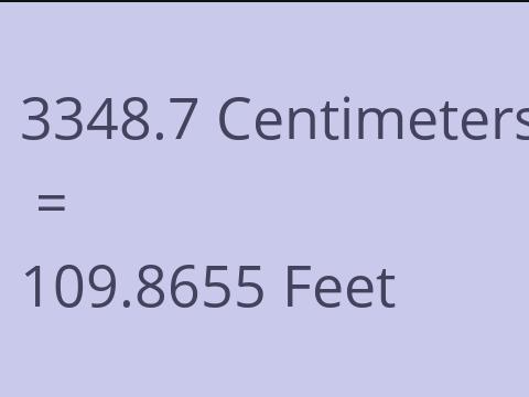 3348.7 CM TO FEET
