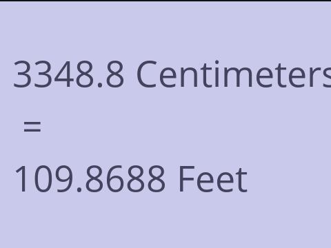 3348.8 CM TO FEET