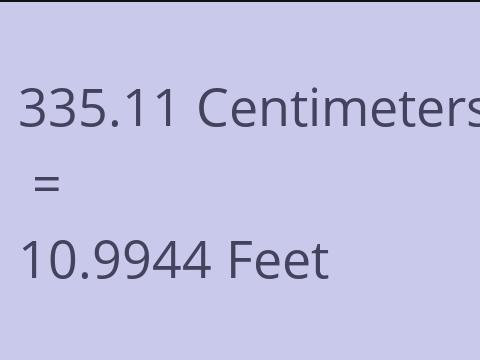 335.11 CM TO FEET