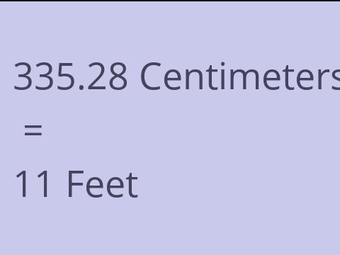 335.28 CM TO FEET