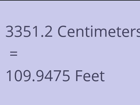 3351.2 CM TO FEET