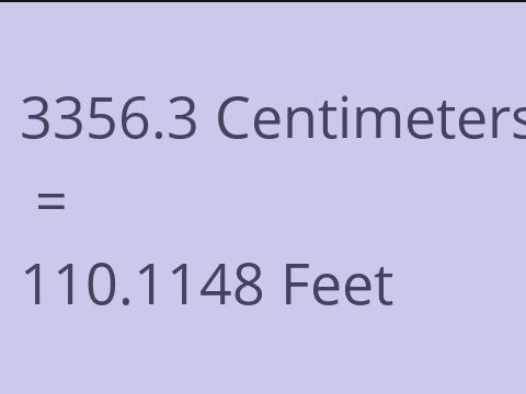3356.3 CM TO FEET