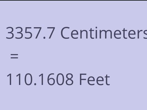 3357.7 CM TO FEET