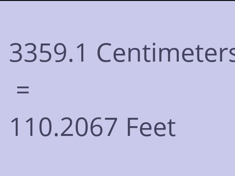 3359.1 CM TO FEET