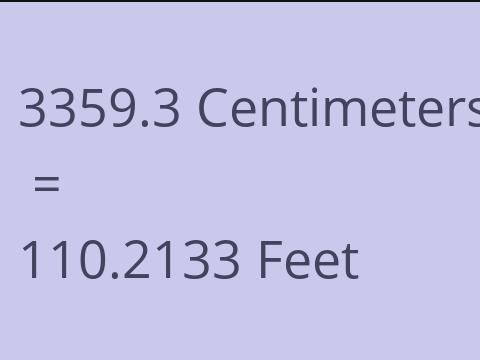 3359.3 CM TO FEET