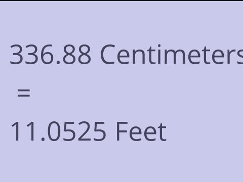 336.88 CM TO FEET