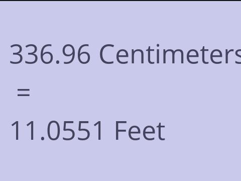 336.96 CM TO FEET