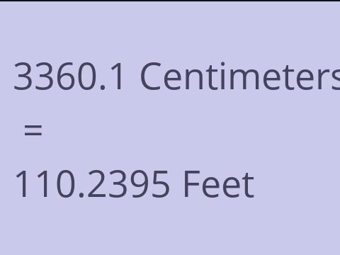 3360.1 CM TO FEET